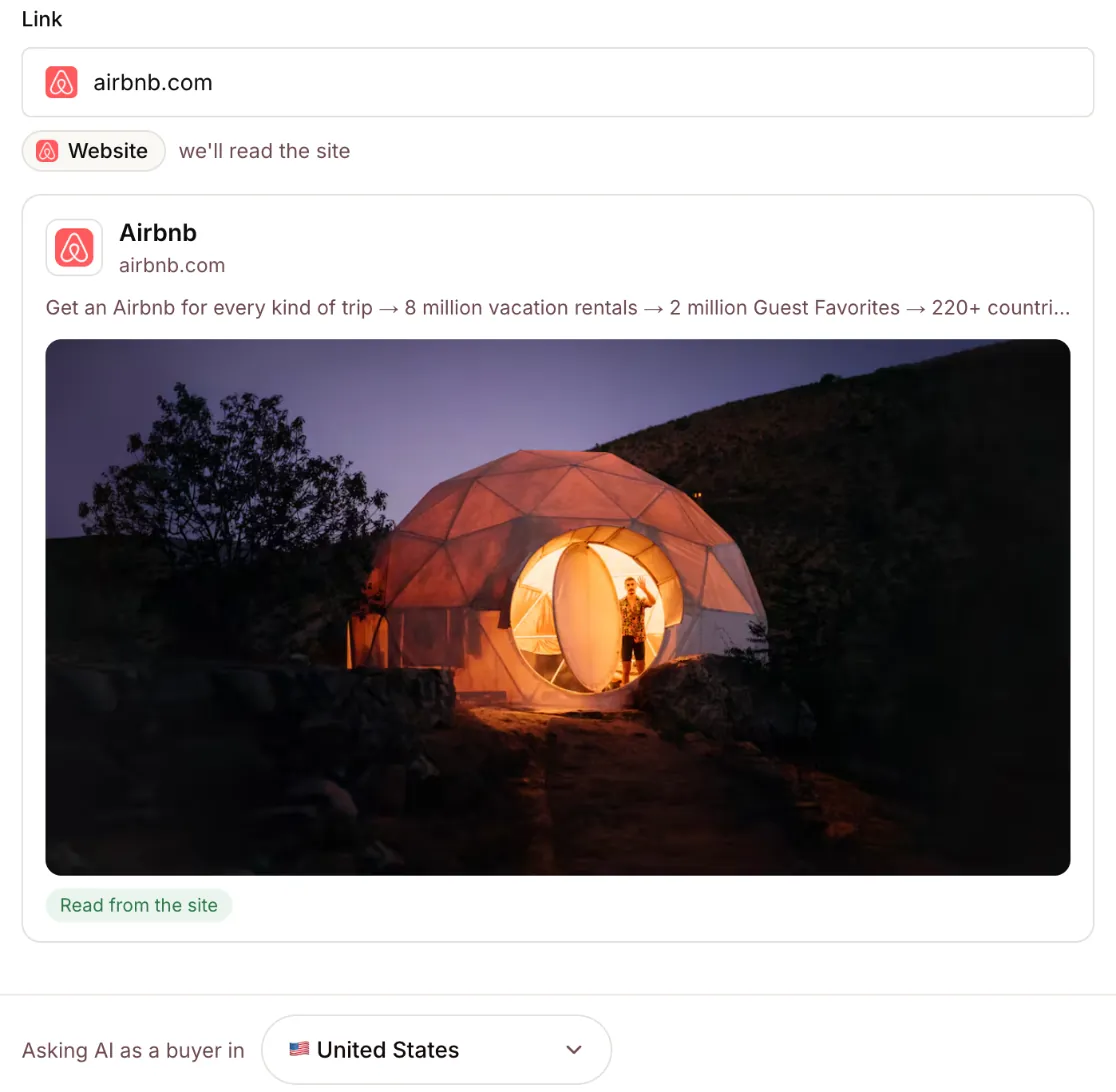 Airbnb read from airbnb.com: logo, description and share photo.